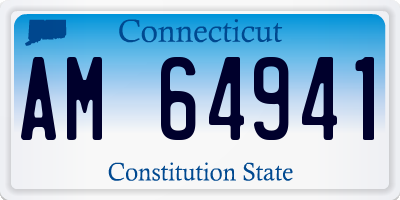 CT license plate AM64941