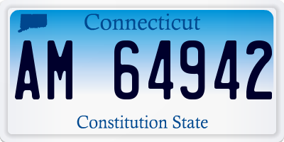 CT license plate AM64942