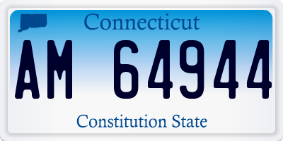 CT license plate AM64944