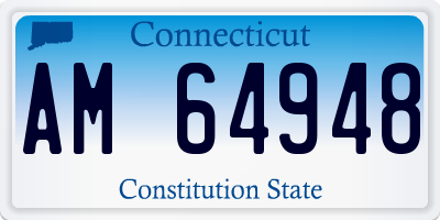 CT license plate AM64948
