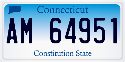 CT license plate AM64951