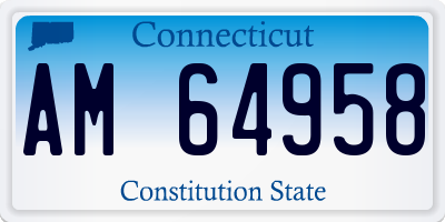 CT license plate AM64958