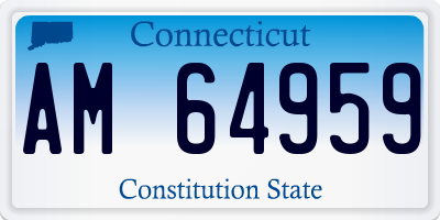 CT license plate AM64959