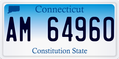 CT license plate AM64960