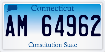 CT license plate AM64962