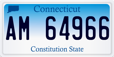 CT license plate AM64966