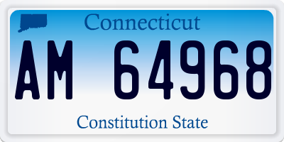 CT license plate AM64968