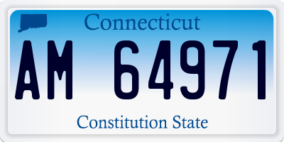 CT license plate AM64971