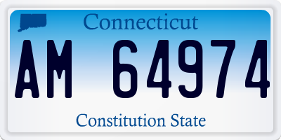 CT license plate AM64974