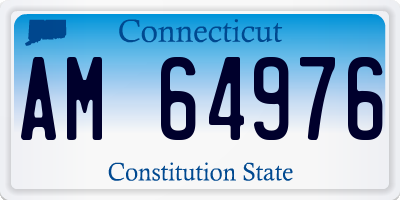 CT license plate AM64976