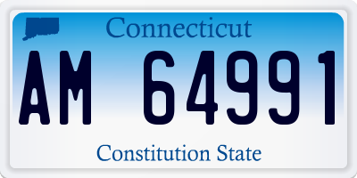 CT license plate AM64991