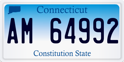 CT license plate AM64992