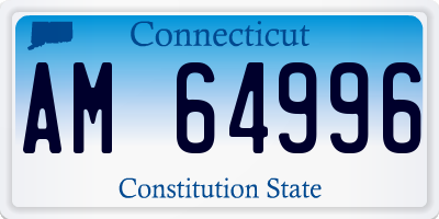 CT license plate AM64996