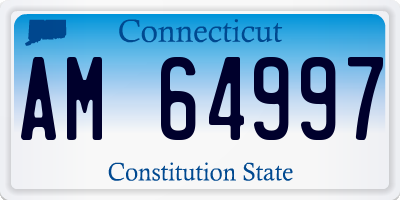 CT license plate AM64997