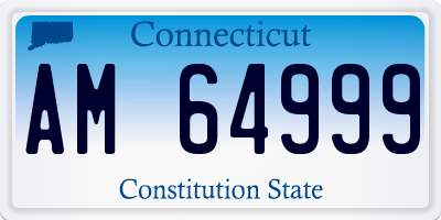 CT license plate AM64999