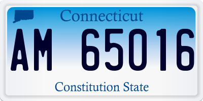 CT license plate AM65016