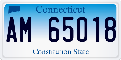 CT license plate AM65018
