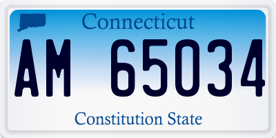 CT license plate AM65034