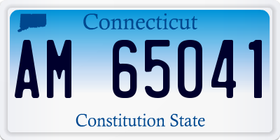 CT license plate AM65041
