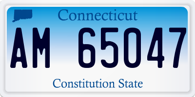 CT license plate AM65047