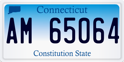 CT license plate AM65064