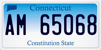 CT license plate AM65068