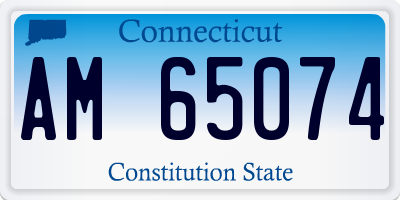 CT license plate AM65074