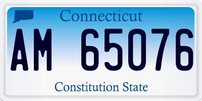 CT license plate AM65076