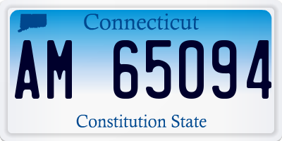 CT license plate AM65094