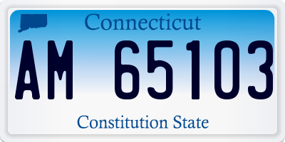 CT license plate AM65103