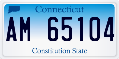 CT license plate AM65104