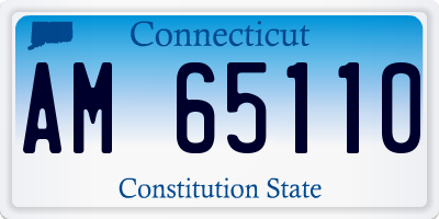 CT license plate AM65110
