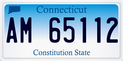 CT license plate AM65112