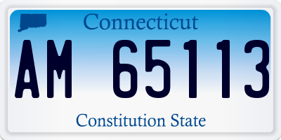 CT license plate AM65113