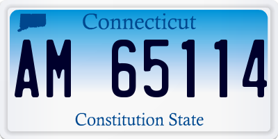 CT license plate AM65114