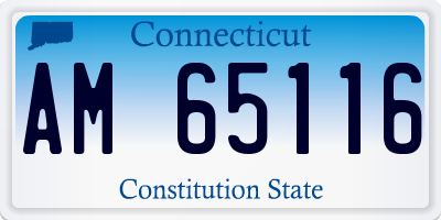 CT license plate AM65116
