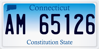 CT license plate AM65126