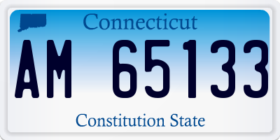 CT license plate AM65133