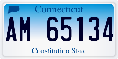 CT license plate AM65134