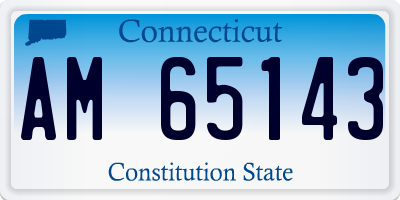 CT license plate AM65143