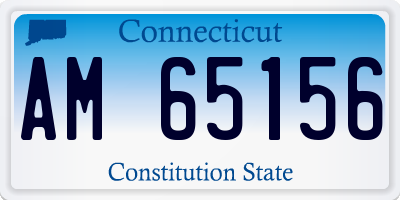 CT license plate AM65156