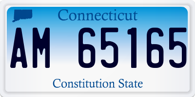 CT license plate AM65165