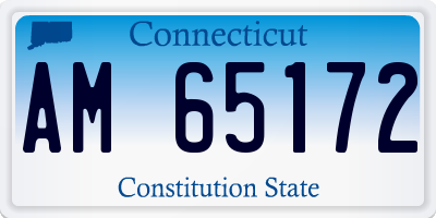 CT license plate AM65172