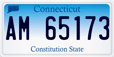CT license plate AM65173