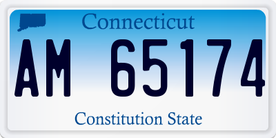 CT license plate AM65174