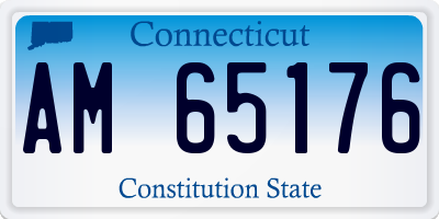 CT license plate AM65176