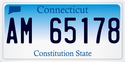 CT license plate AM65178