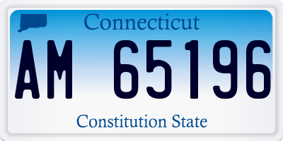 CT license plate AM65196