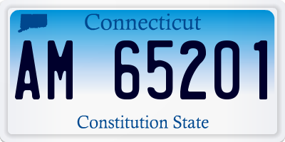 CT license plate AM65201