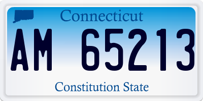 CT license plate AM65213